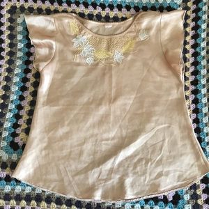 Gold silk top